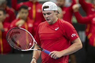 Dominic Stricker a été battu en deux sets par Pedro Martinez samedi KEYSTONE/ANTHONY ANEX
